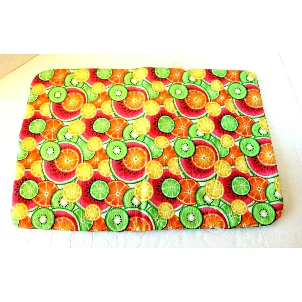 Placemats Vintage Set of 4 Green Yellow Red Watermelon Lemon Lime Table Mats